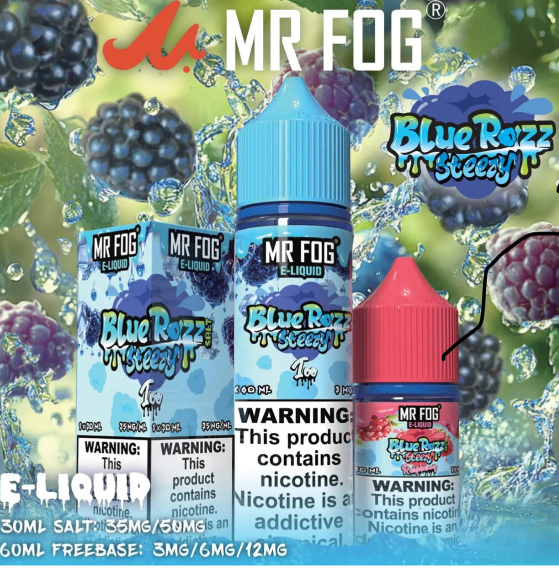 Blue Razz Steezy FREEBASE 60ML